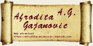 Afrodita Gajanović vizit kartica